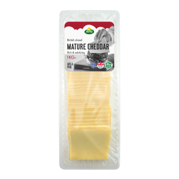 Sliced Arla Mature Cheddar Cheese - 1kg pack